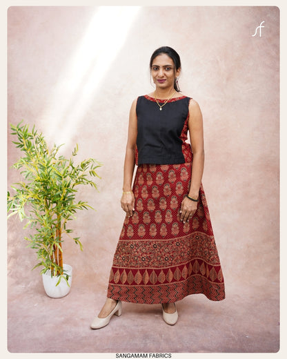 AJRAKH SKIRT AND TOP
