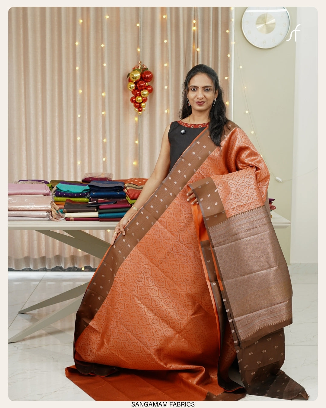 BROCADE WOVEN SEMI SILK SAREE