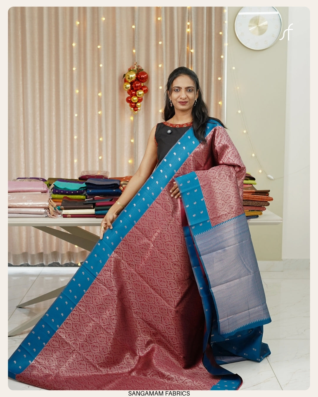 BROCADE WOVEN SEMI SILK SAREE