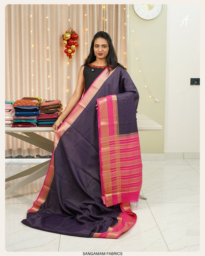 MYSORE SILK KATTAM PATTERN SAREE