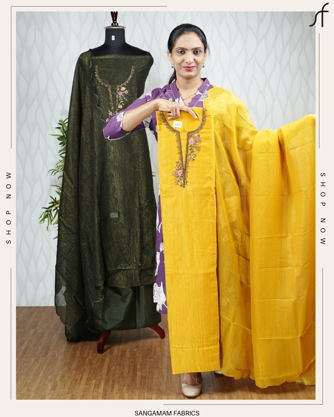 CRUSHED SILK SALWAR SUIT