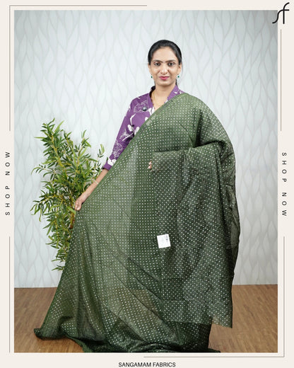 CRUSHED SILK GLITTER DETAILED SAREE