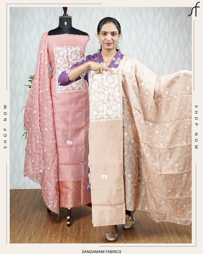 NET COTTA EMBROIDERY SALWAR SUIT