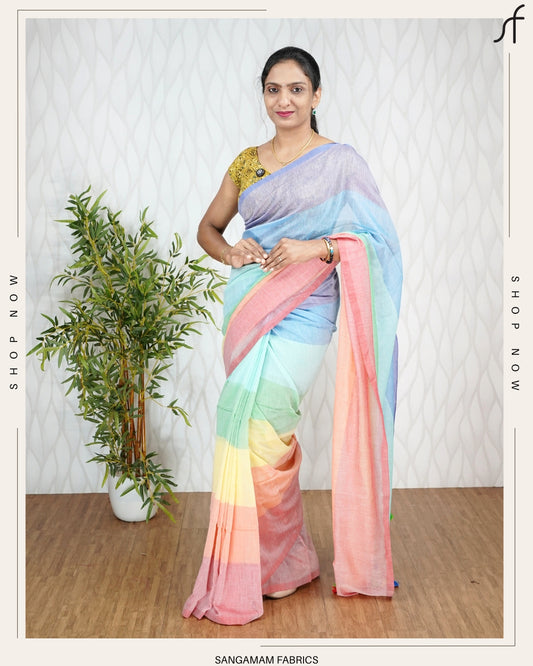 RAINBOW MULCOTTON SAREE
