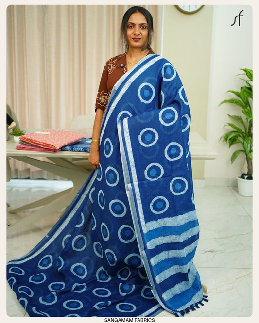 SEMI LINEN SAREE