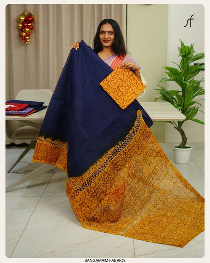 NET COTTA SAREE