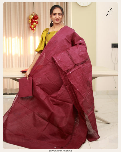 CHROCHET DETAILED SAREE