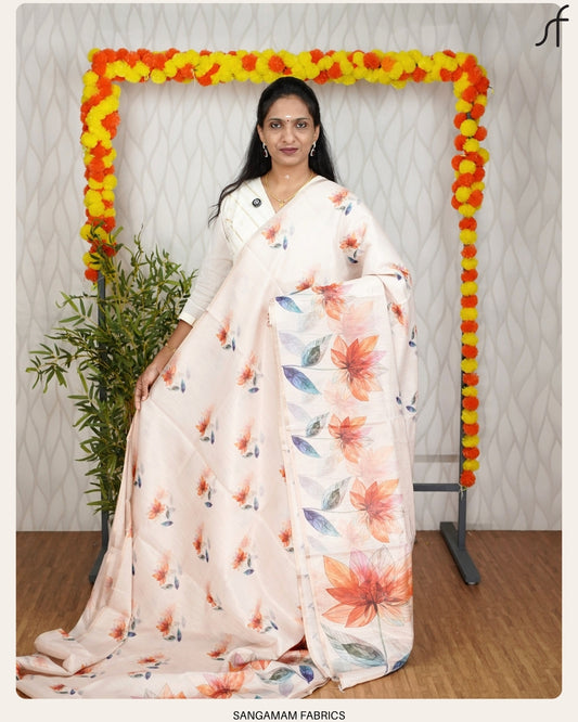 DIGITAL FLORAL PRINTED SAREE