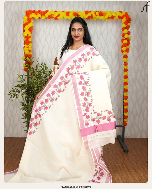 LOTUS MOTIF SET SAREE