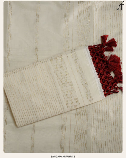 GOLDEN STRIPE DETAILED SET SAREE