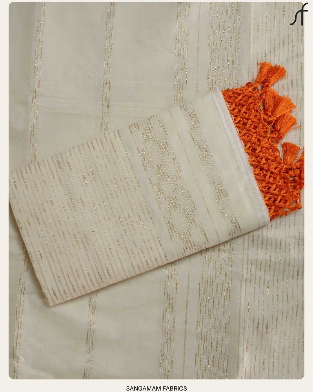 GOLDEN STRIPE DETAILED SET SAREE