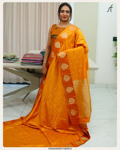 SEMI RAW MANGO SILK SAREE