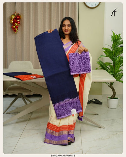 NET COTTA SAREE