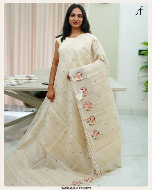 NET COTTA SAREE