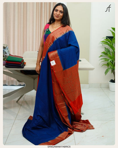SEMI CHANDERI SILK SAREE