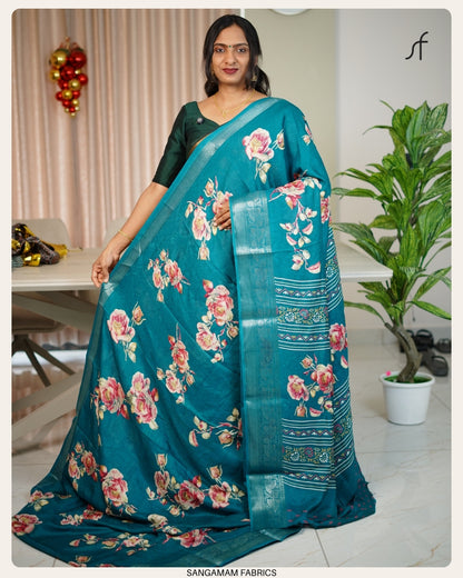 FLORAL GEORGETTE BANARASI SAREE