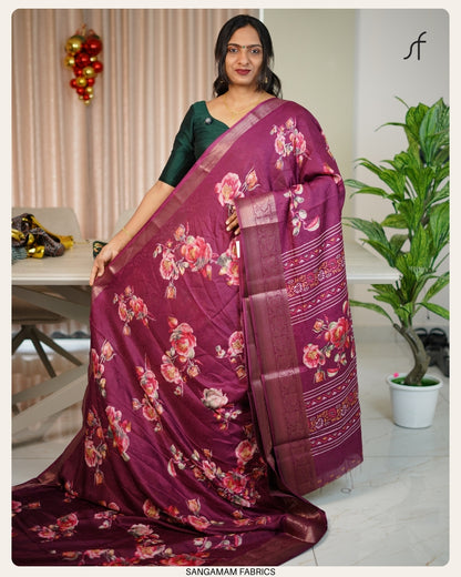 FLORAL GEORGETTE BANARASI SAREE