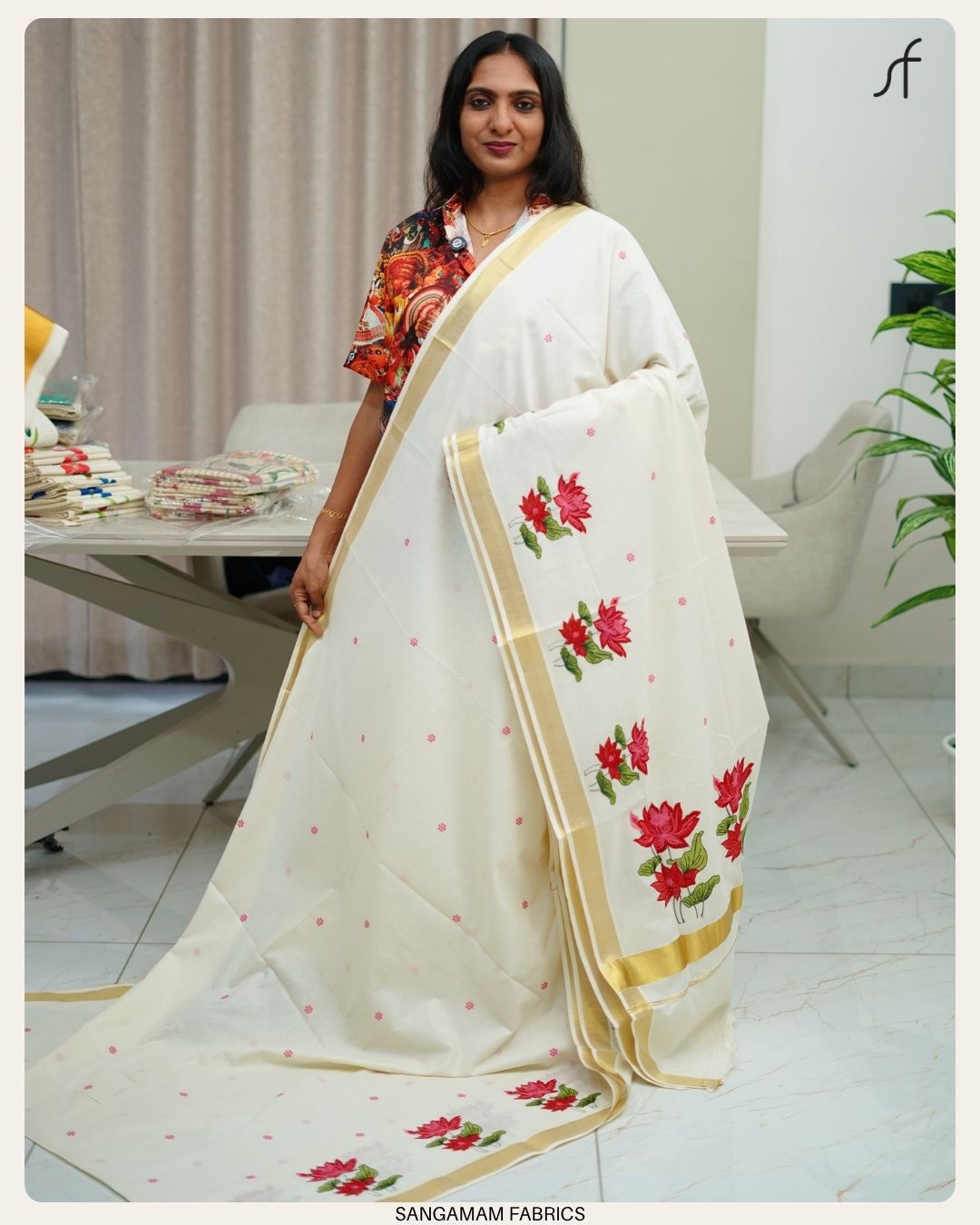 LOTUS DETAILED SET SAREE