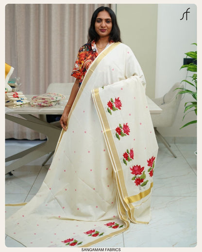 LOTUS DETAILED SET SAREE
