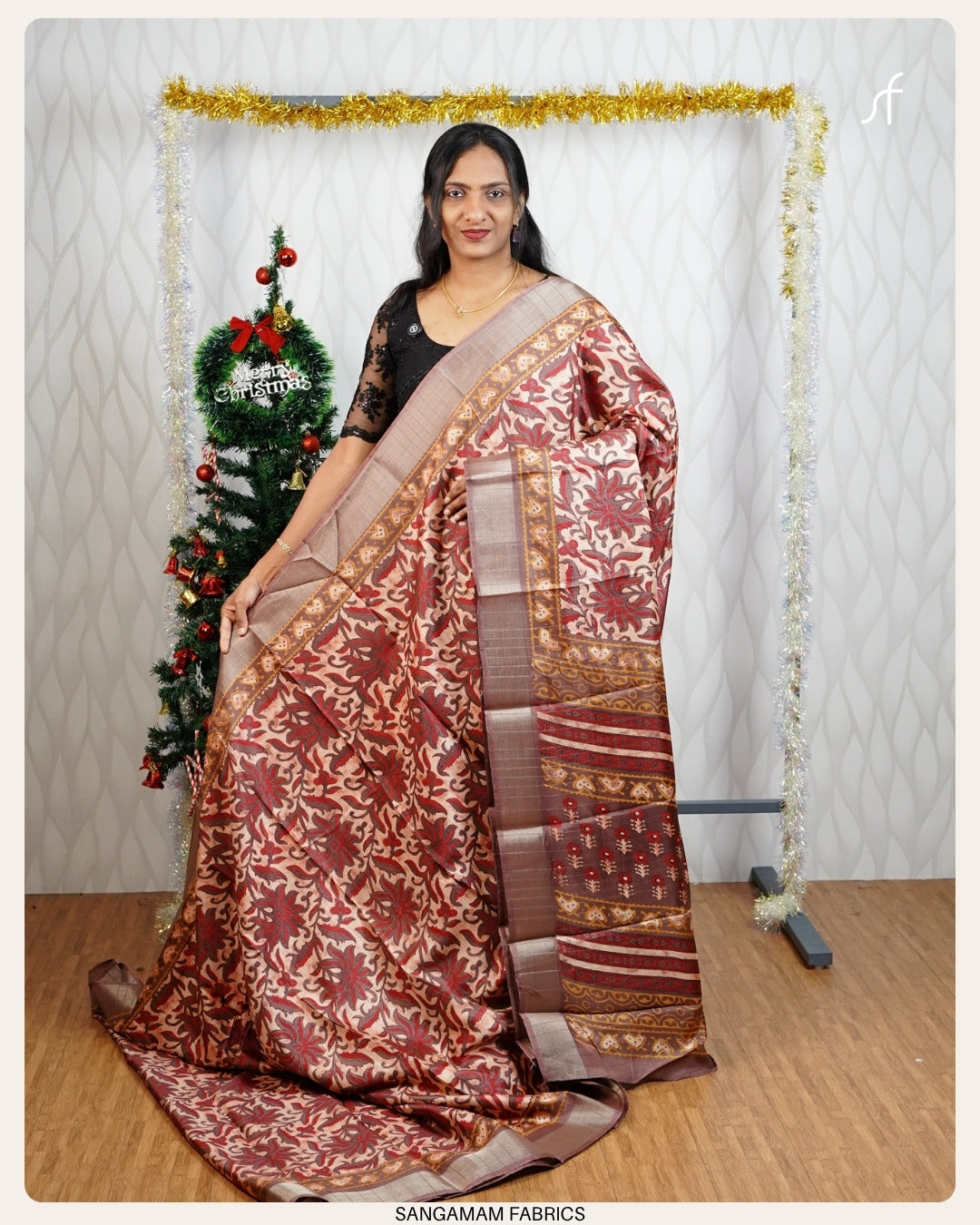 PRINTED TUSSAR SILK SAREE