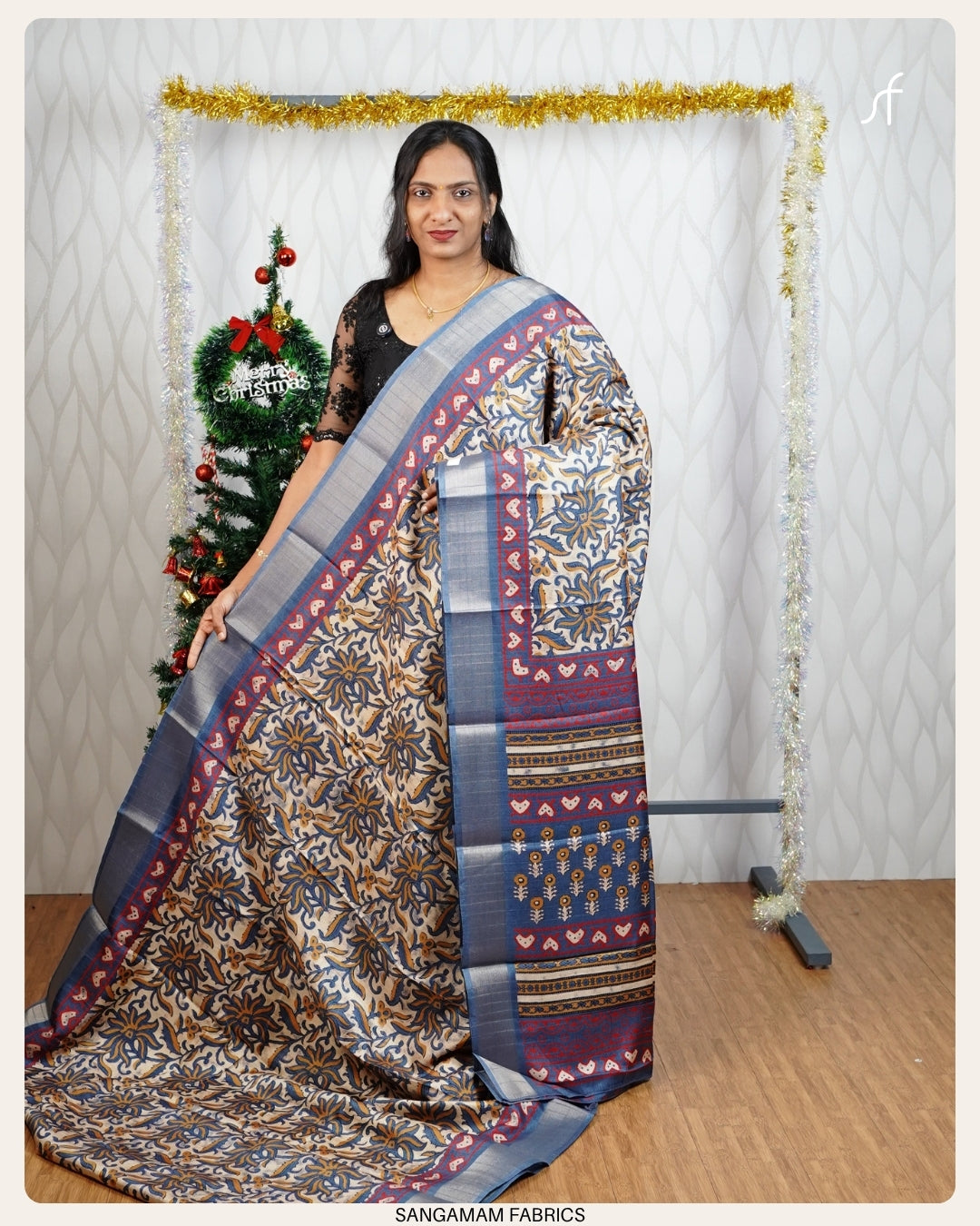 PRINTED TUSSAR SILK SAREE