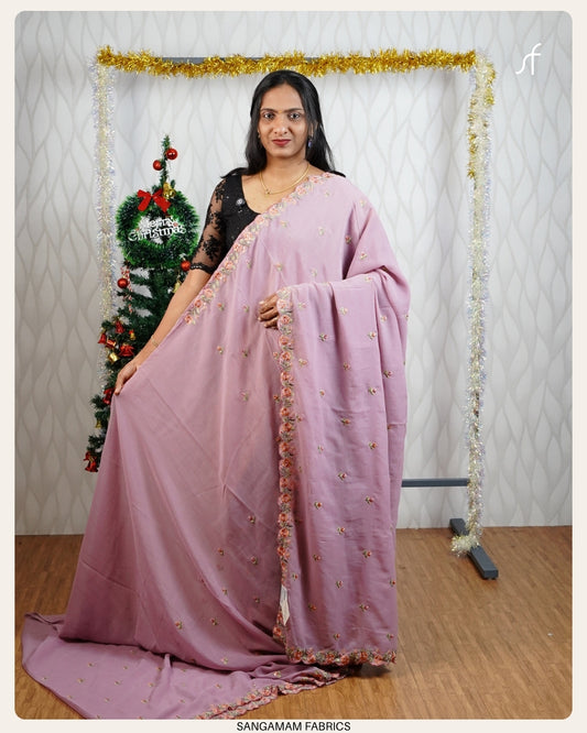 CREPE SILK PARTY WEAR  SAREE