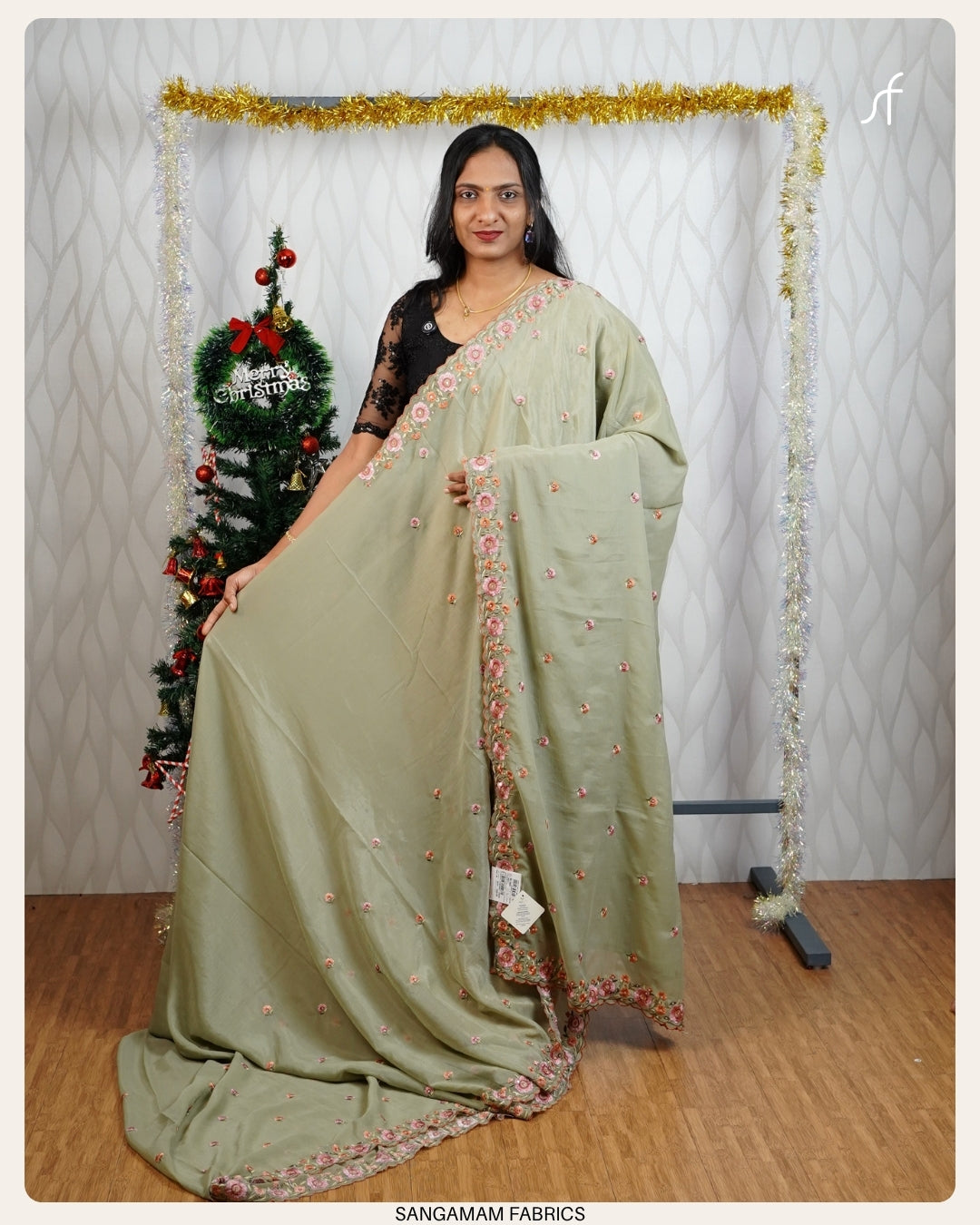 CREPE SILK PARTY WEAR  SAREE