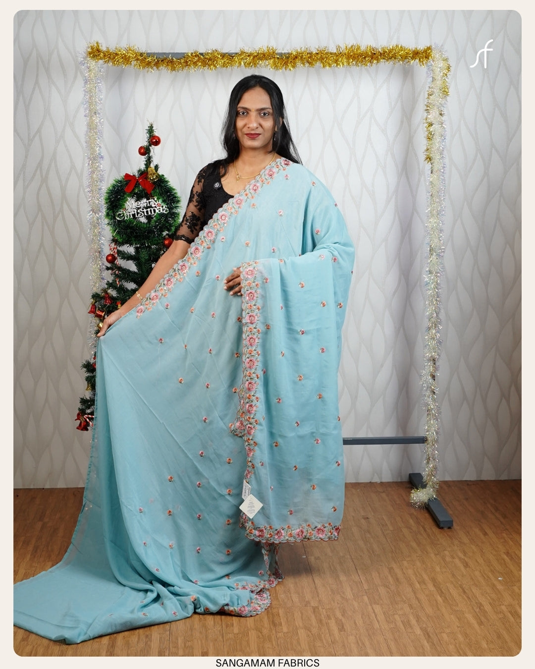 CREPE SILK PARTY WEAR  SAREE