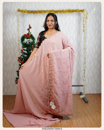 CREPE SILK PARTY WEAR  SAREE