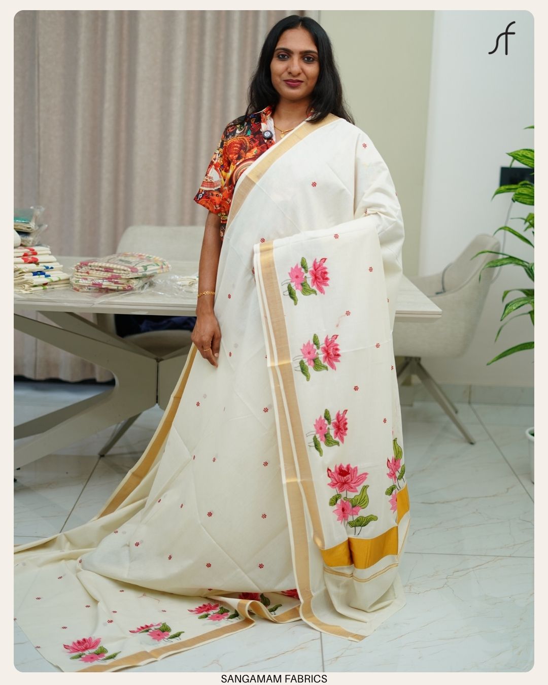 LOTUS DETAILED SET SAREE
