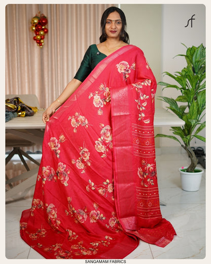 FLORAL GEORGETTE BANARASI SAREE