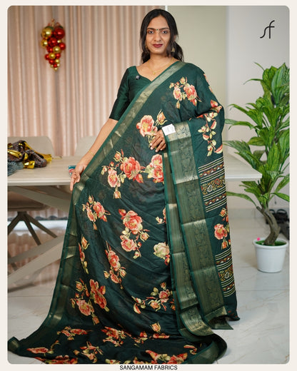 FLORAL GEORGETTE BANARASI SAREE