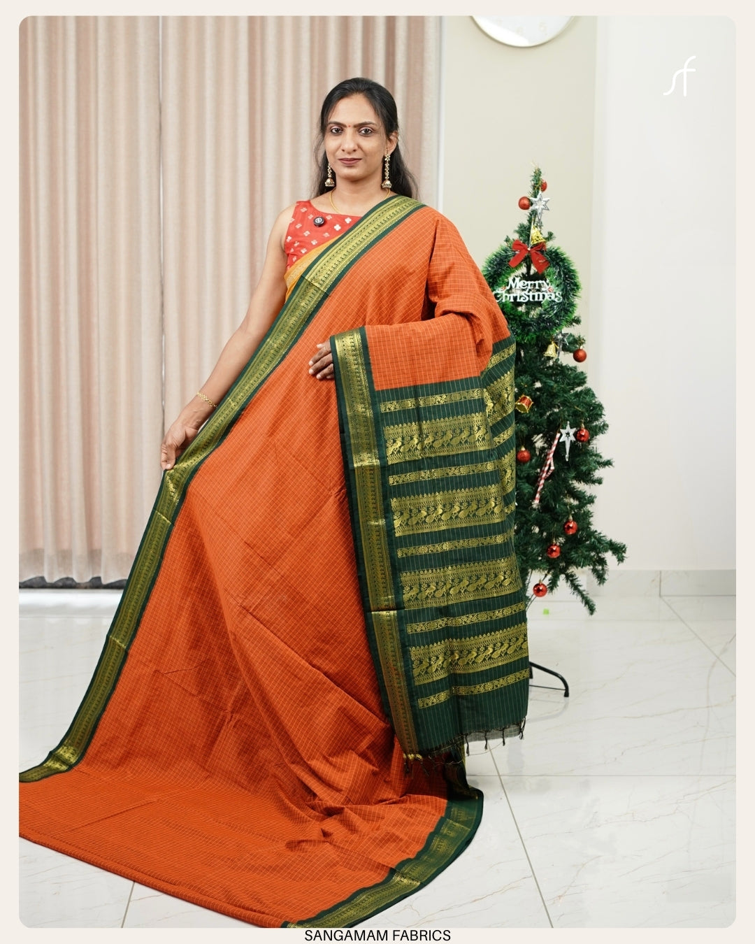 MICRO CHECK DETAILED KALYANI COTTON SAREE