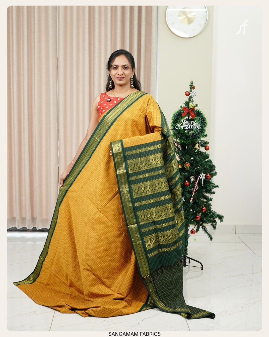 MICRO CHECK DETAILED KALYANI COTTON SAREE