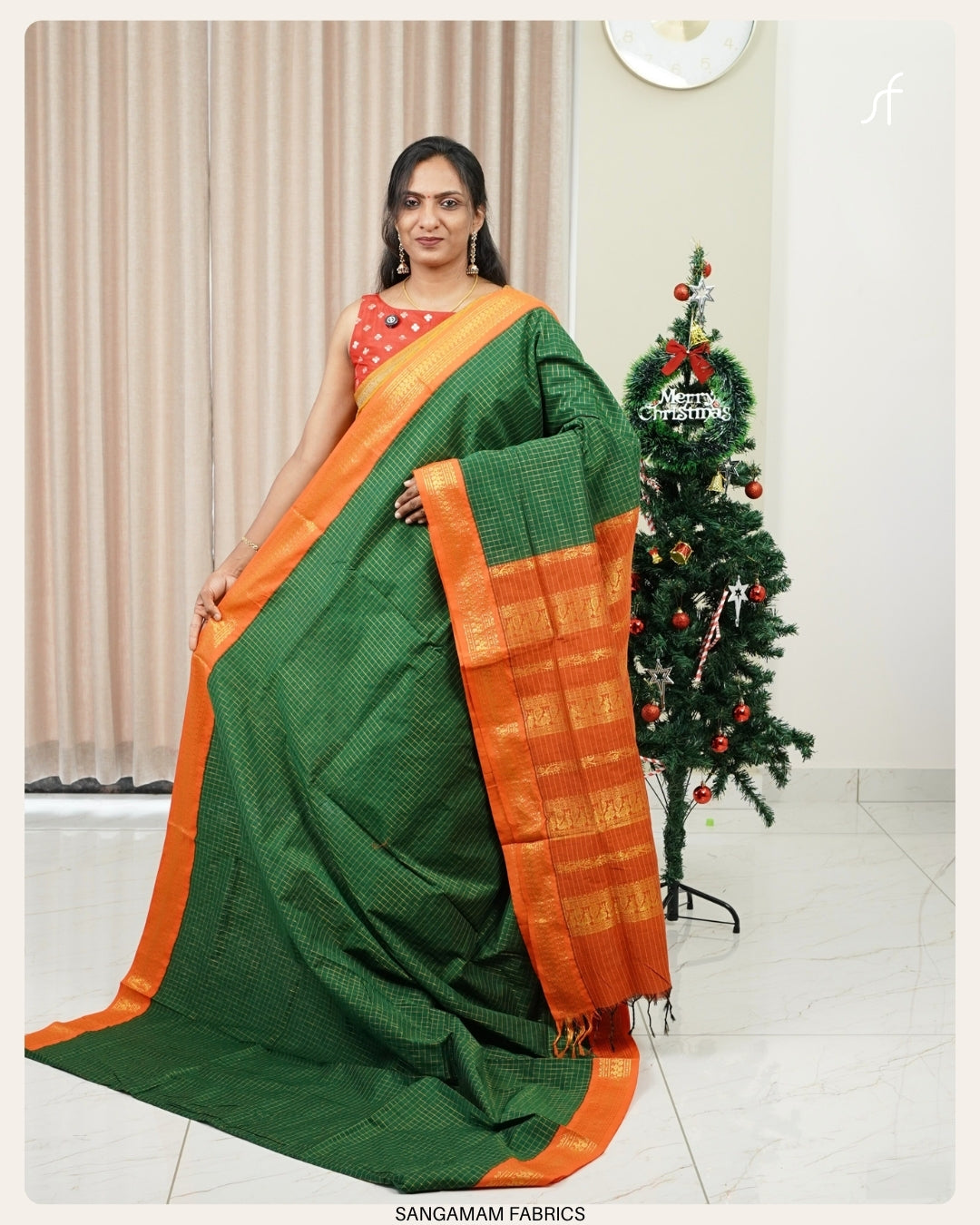 MICRO CHECK DETAILED KALYANI COTTON SAREE