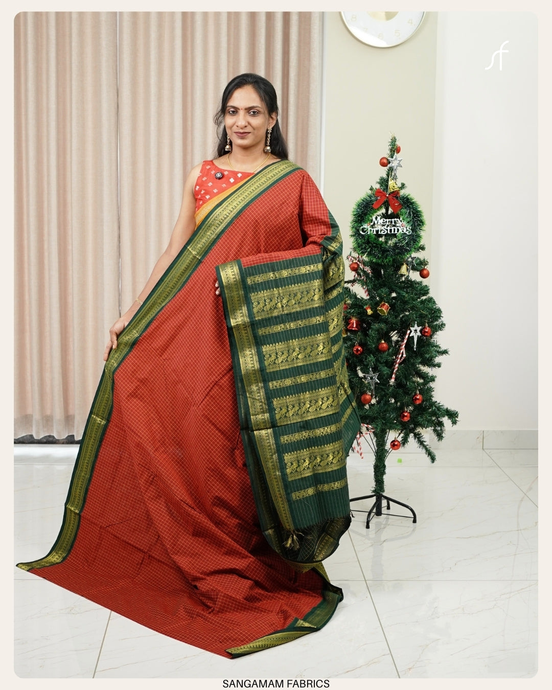 MICRO CHECK DETAILED KALYANI COTTON SAREE