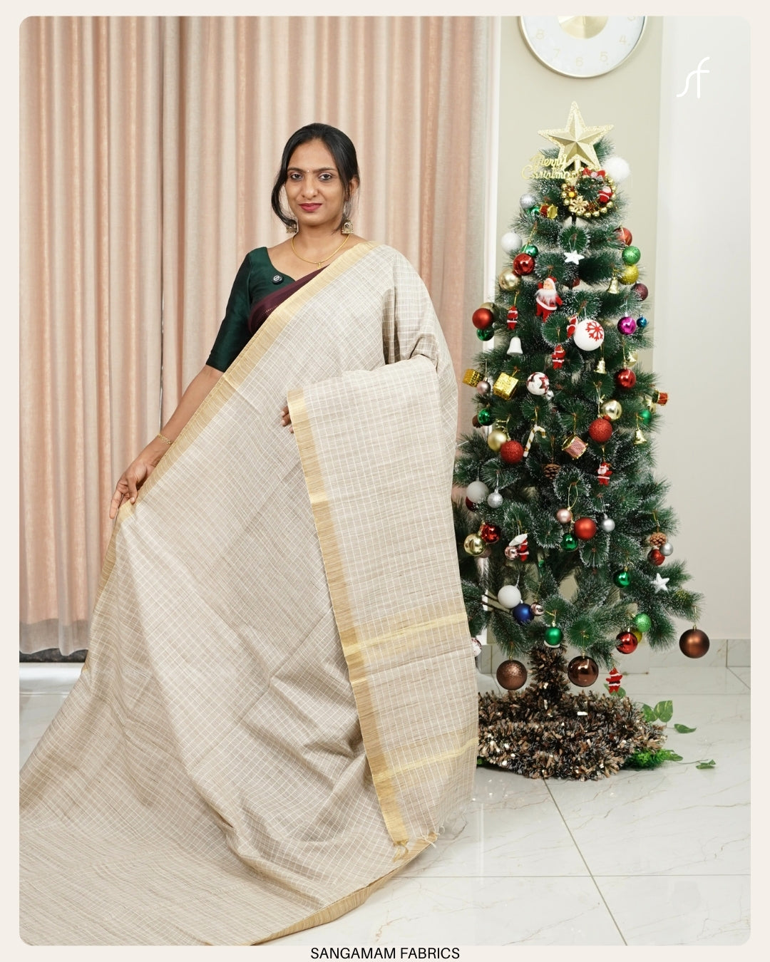 SEMI TUSSAR SILK  SAREE