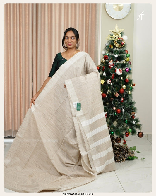 SEMI TUSSAR SILK  SAREE