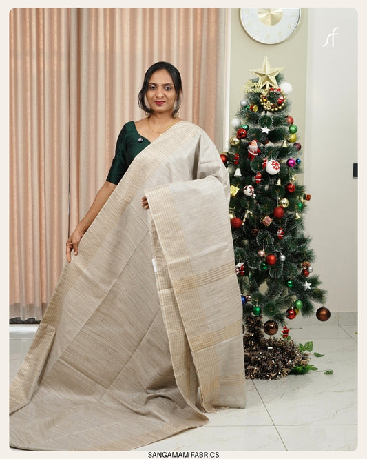 SEMI TUSSAR SILK  SAREE