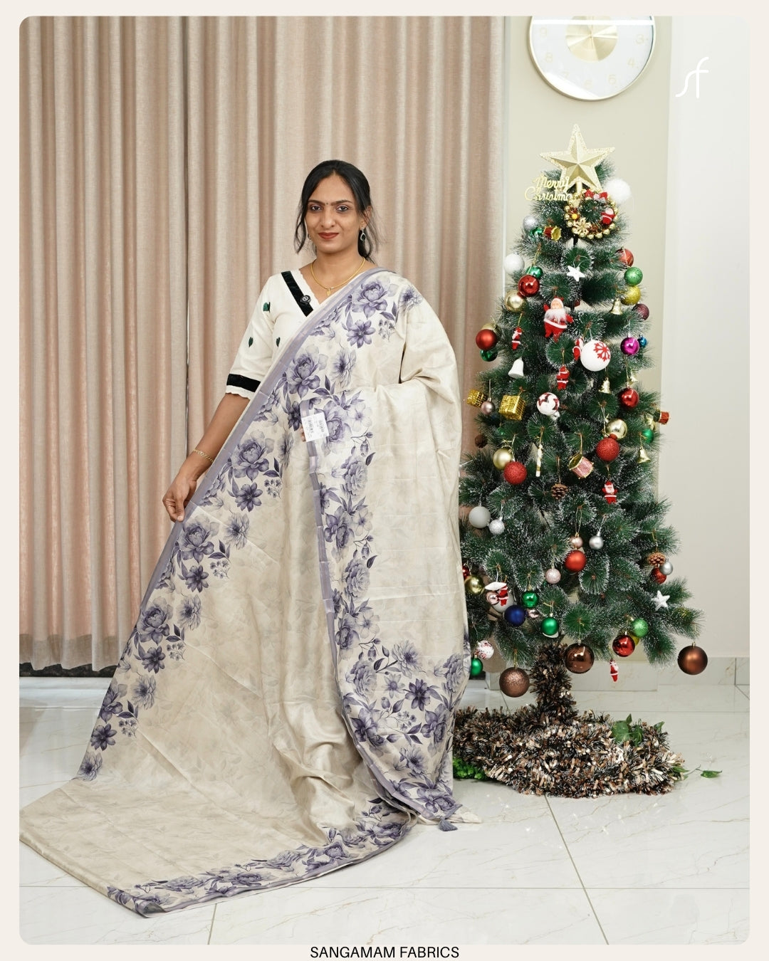 SEMI TUSSAR  SILK SAREE