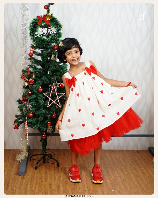 LOVE EMBROIDERY ALINE DRESS