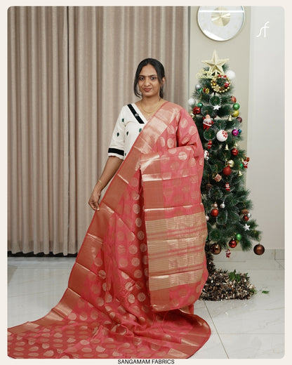 BANARASI SEMI TUSSAR SILK  SAREE