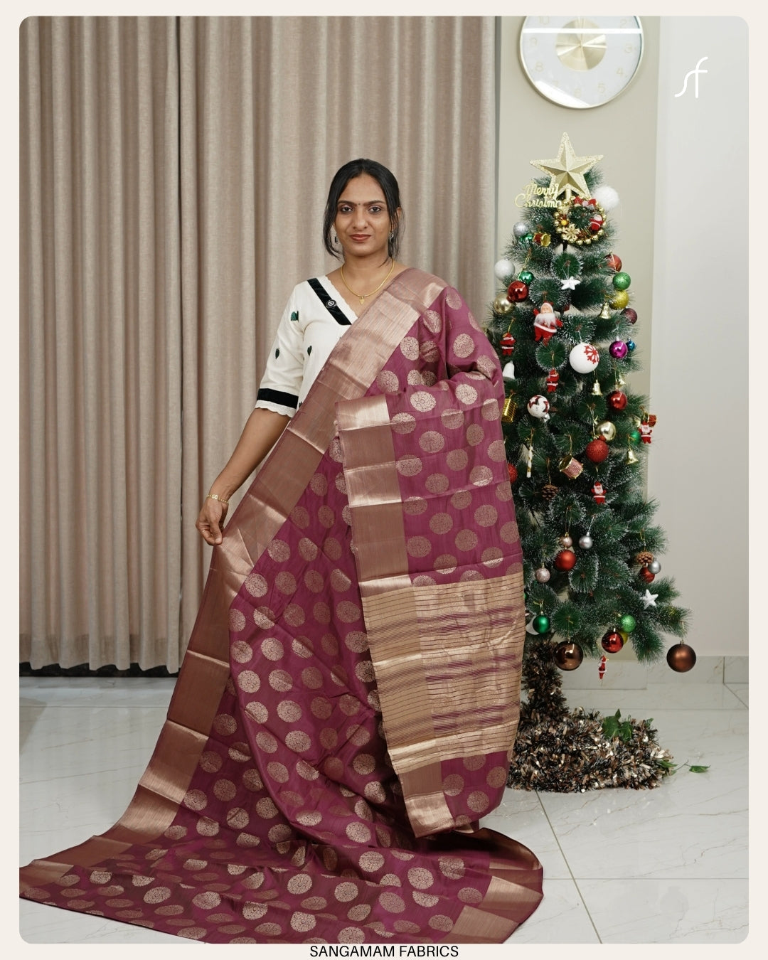 BANARASI SEMI TUSSAR SILK  SAREE