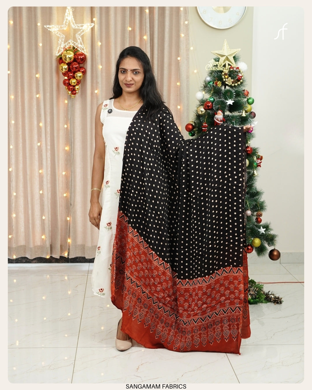 AJRAKH PRINTED MODAL SILK DUPATTA