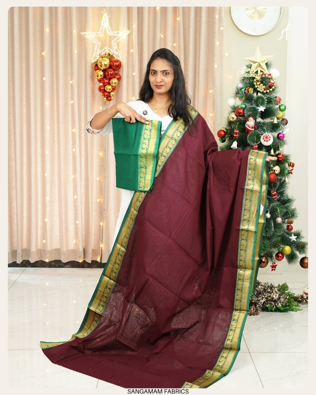 COTTON CONTRAST SAREE