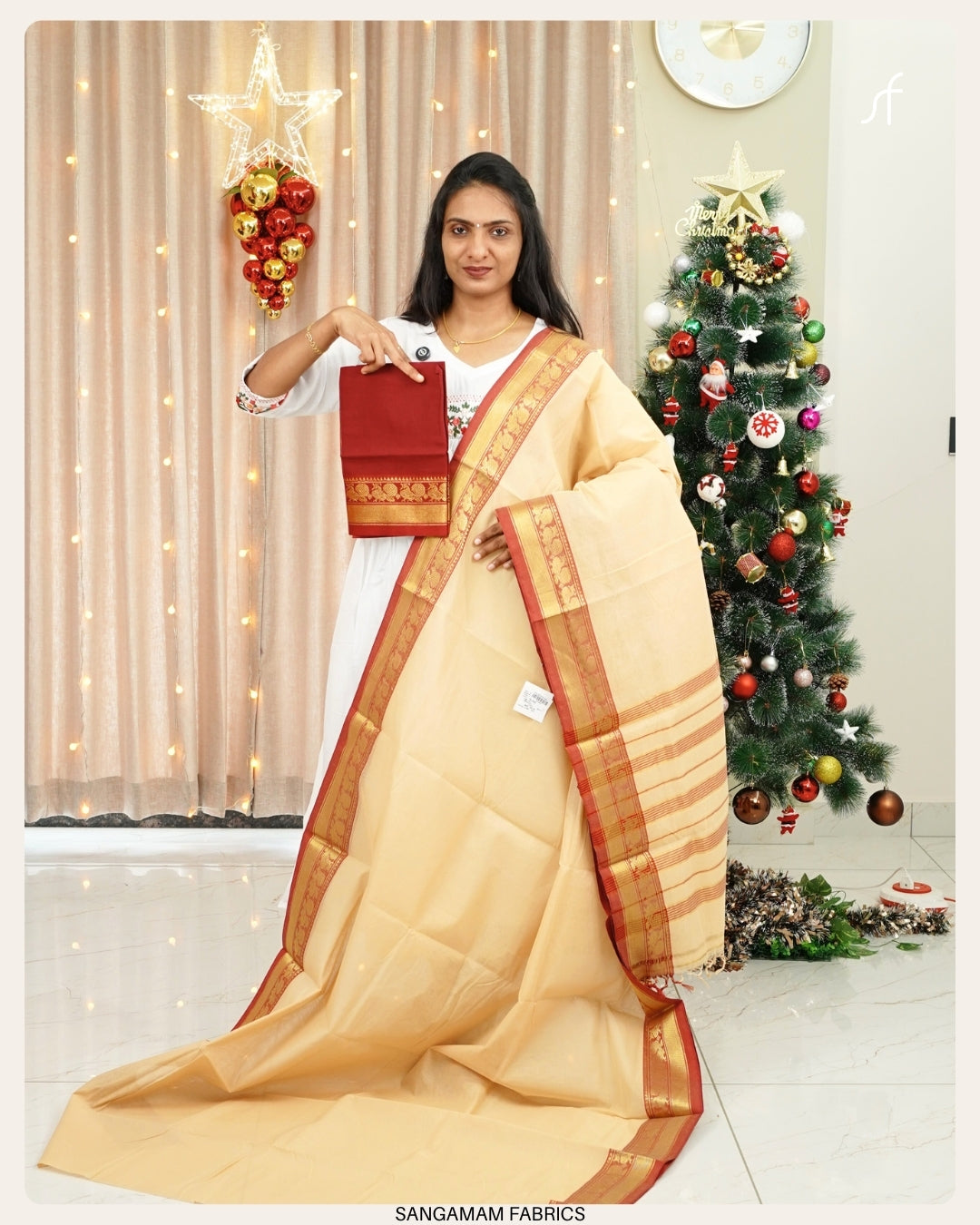 COTTON CONTRAST SAREE
