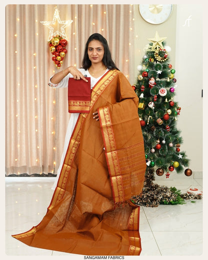 COTTON CONTRAST SAREE