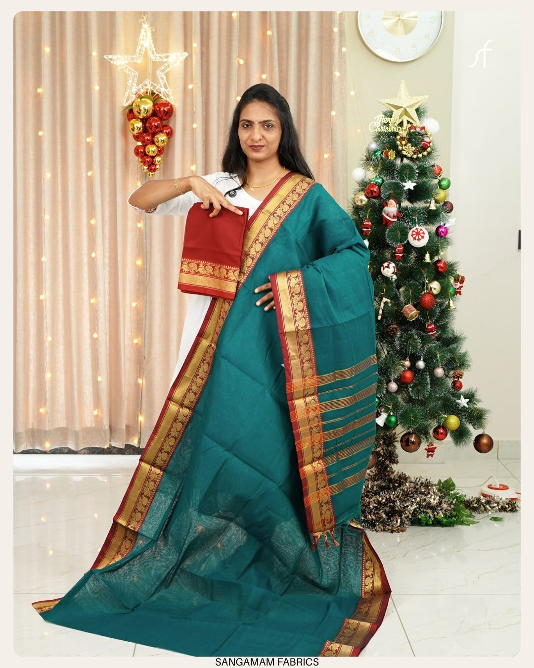 COTTON CONTRAST SAREE
