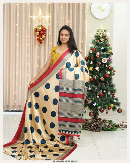 POLKA DOT SEMI MODAL SILK SAREE