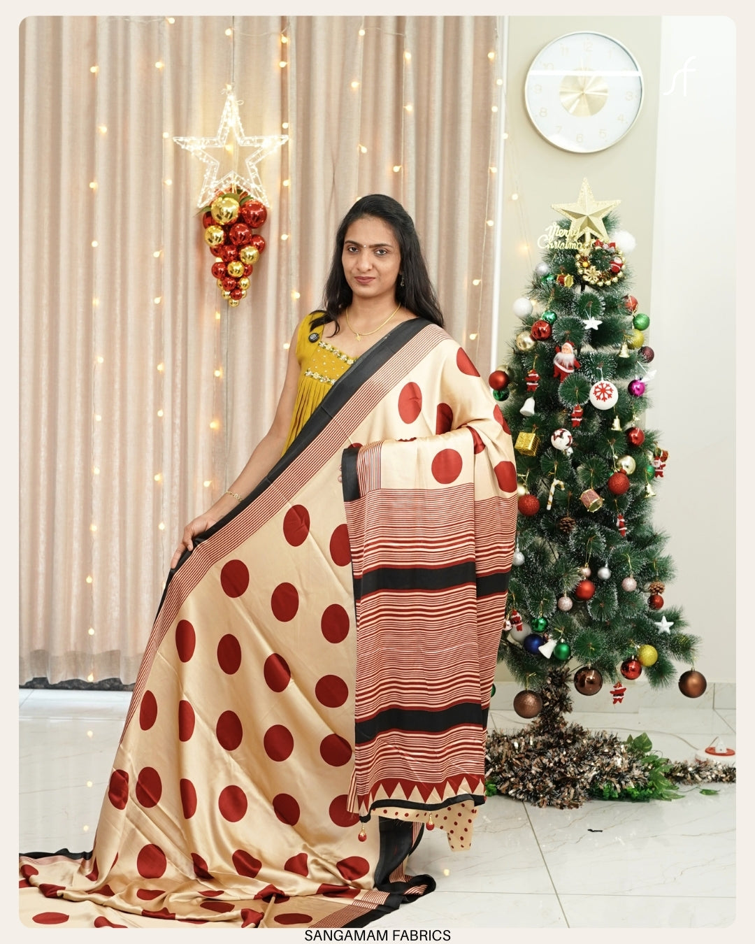 POLKA DOT SEMI MODAL SILK SAREE